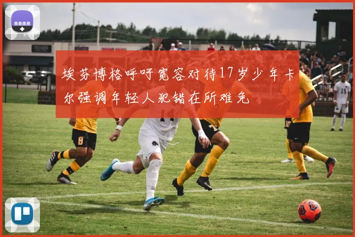 埃芬博格呼吁宽容对待17岁少年卡尔强调年轻人犯错在所难免